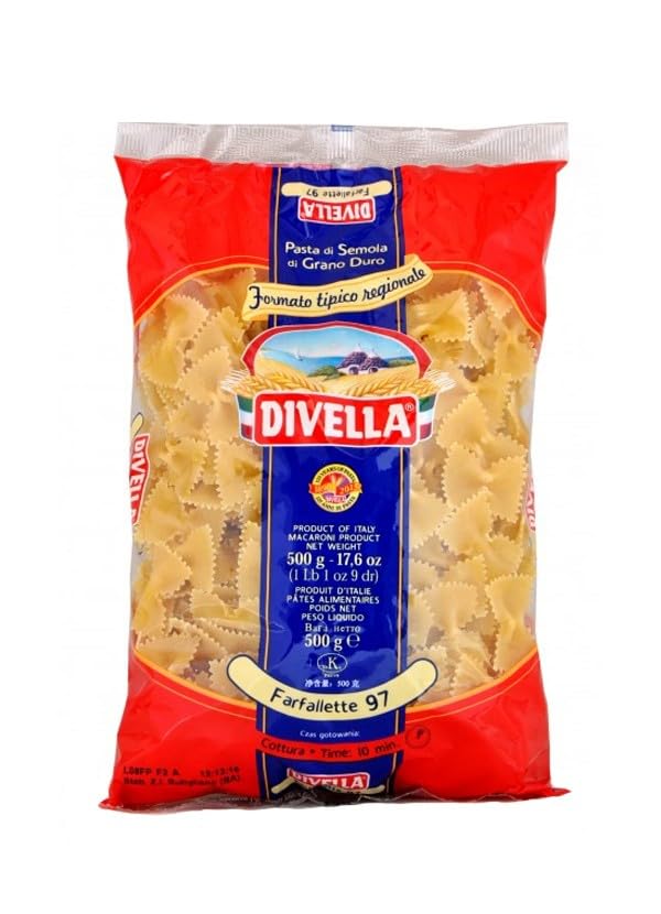 DIVELLA PASTA DI SEMOLA DI GRANO DURO FARFALLETTE 97 GR 500 X 24