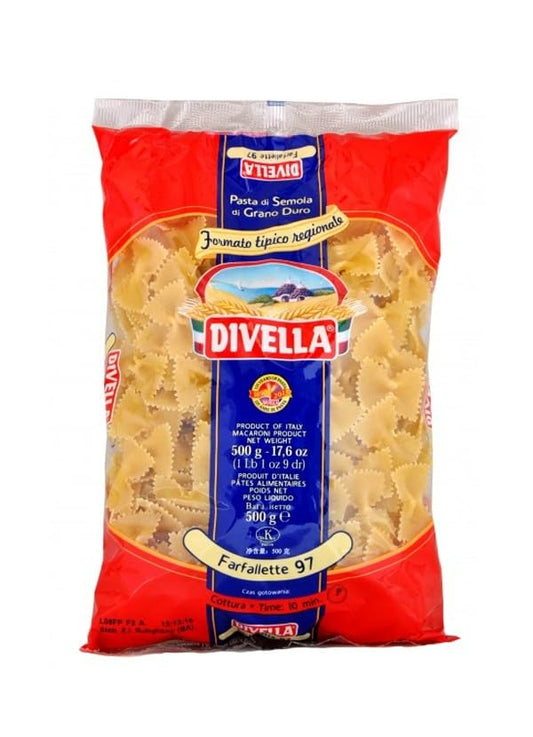 DIVELLA PASTA DI SEMOLA DI GRANO DURO FARFALLETTE 97 GR 500 X 24