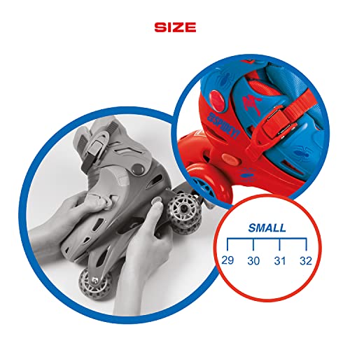 Mondo Toys - 3IN LINE SKATES Pattini in linea doppia funzione regolabili da 29 al 32 per bambini