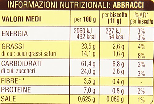 Mulino Bianco - Abbracci, Biscotti, 350 g - [confezione da 2]