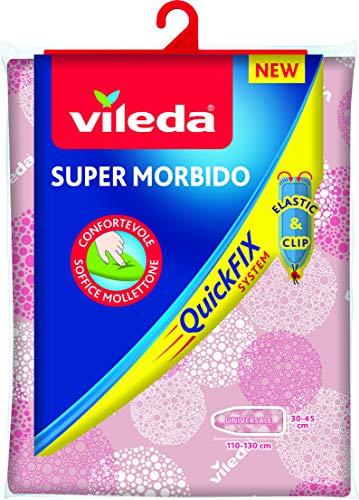 Vileda Supermorbido Copriasse da Stiro in Cotone e Soffice Mollettone, Misura Universale