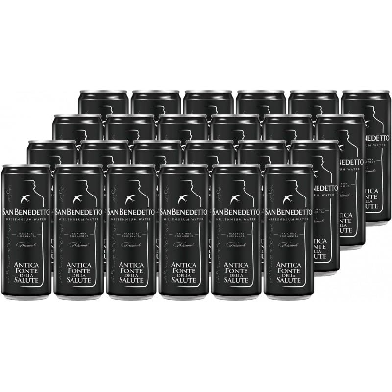 San Benedetto acqua Antica Fonte della Salute | Lattina FRIZZANTE | 33cl x 24pezzi