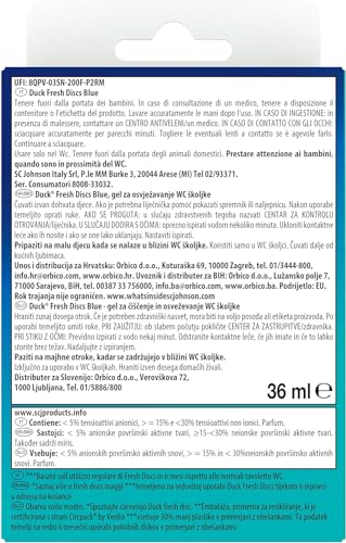 Duck Fresh Discs Blue- Base per Dischi Gel Igienizzanti WC, Colora l'acqua di blu ad ogni risciacquo - Confezione da 1 Applicatore e 6 Dischetti