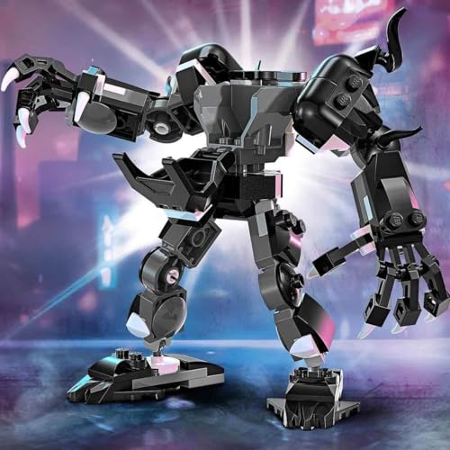 Lego 76276 Marvel Venom Robot Armatura Contro Miles Morales, giocattolo da costruzione con minifigure per ragazzi e ragazze dai 6 anni in su