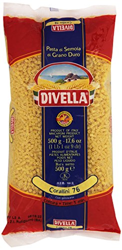 Divella - Corallini 76, Pasta di Semola di Grano Duro - 8 pezzi da 500 g [4 kg]