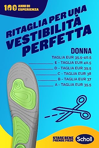 Scholl Solette GelActiv Scarpe Sportive, Solette con Tecnologia GelWave Ammortizzante, Comfort Tutto il Giorno per Persone Attive e in Movimento