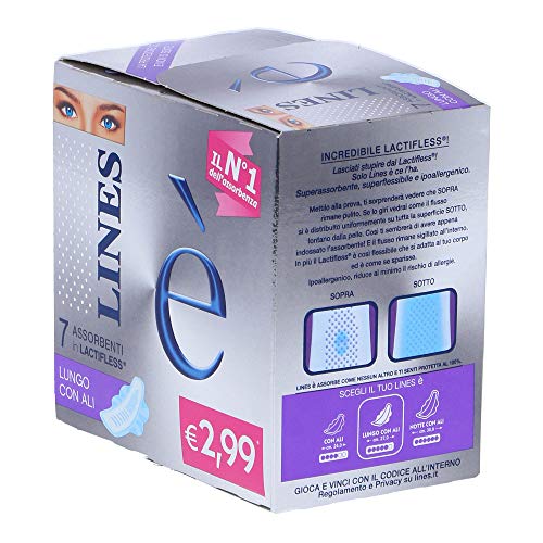 Lines è Assorbenti in Lactifless con Ali, 8 Pezzi