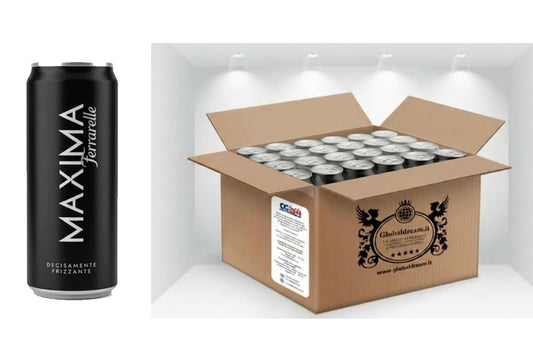 CG94 Ferrarelle Maxima in Lattina La Frizzantezza che Ti Segue Ovunque | Box da 24 Lattine | Confezione Global Dream