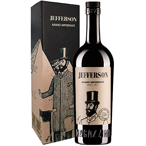 JEFFERSON Amaro ASTUCCIATO 70cl - Best World Liqueur'18 | Astuccio in cartone | in Giftbox | Amaro importante | Confezione Regalo | Vecchio Magazzino Doganale