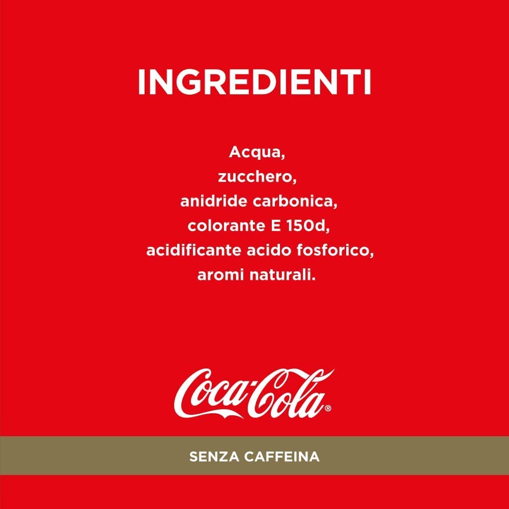 6 X Cola-Cola Senza Caffeina bevande gassate PET 1,5 litri di coke senza caffeina analcolica