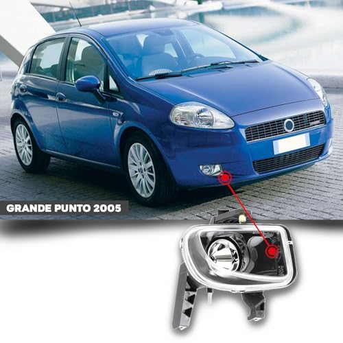 CG94 - Fendinebbia Compatibile per Auto F. GRANDE PUNTO Parab. Nera