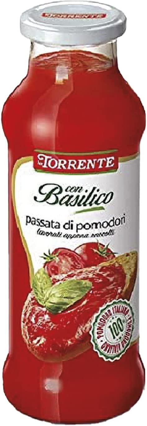 Passata di pomodoro con basilico - La Torrente - Cartone 12 Pezzi