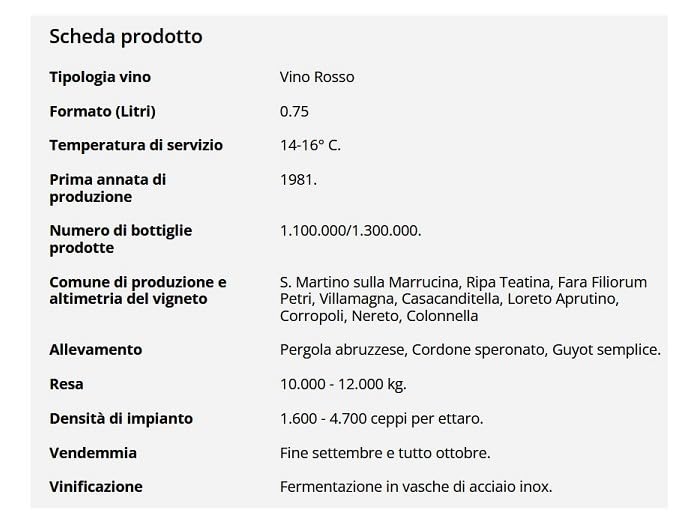 Vino Rosso Montepulciano D'Abruzzo DOC - Masciarelli - 750 ml
