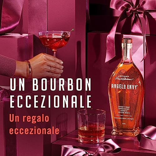 ANGEL’S ENVY Kentucky Straight Bourbon Whisky, 43,3% Vol., 70 cl / 700 ml, affinato in botti di Porto, Note di vaniglia e noci tostate
