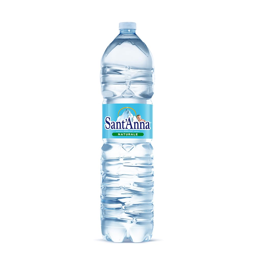 Acqua Sant'Anna Naturale 1,5L | Pack 36 Bottiglie | Acqua Minerale Oligominerale, Minimamente Mineralizzata| Fonte Alpina, Idratante e Leggera