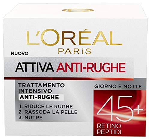 L'ORÉAL Crema Viso Donna Antirughe Intensiva Giorno, 50 ml, Confezione da 1