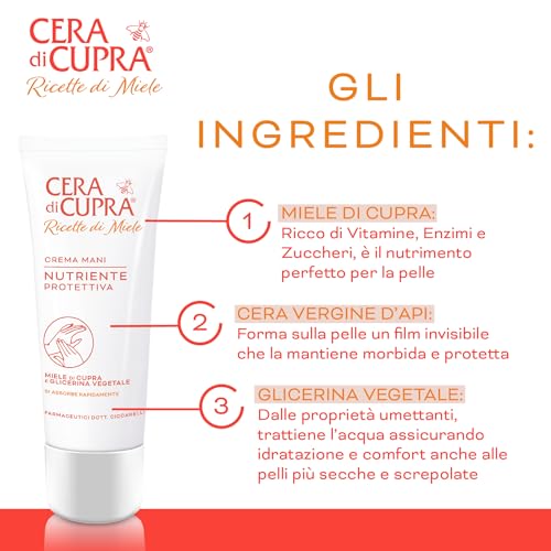 Cera di Cupra Ricetta di Bellezza Crema Mani, 75 ml - Set di 4