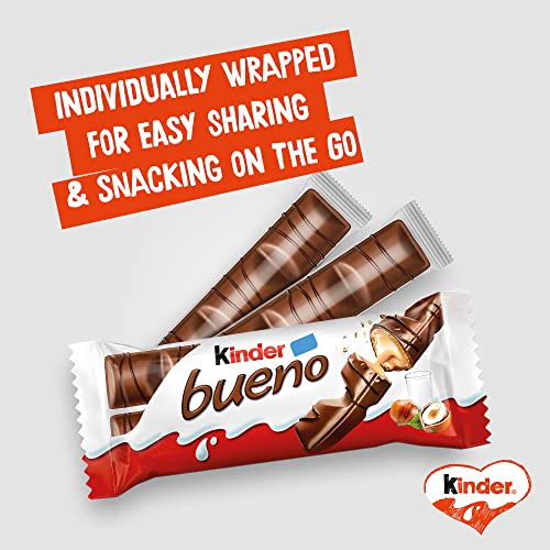 Kinder Bueno - 2 barrette da 43 g – confezione da 30 pezzi