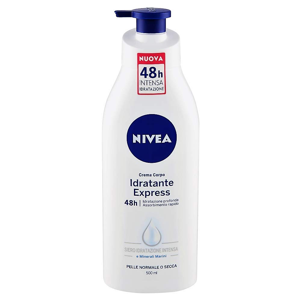 NIVEA Crema Corpo Idratante Express 48h Idratazione Profonda, Pelle Normale O Secca, 500 Ml