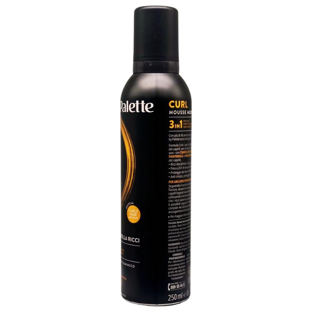 Mousse Modella Ricci Curl con Complesso Vitaminico che Rinforza la Struttura del Capello, 3in1 Styling, Protezione, Definizione 250ml