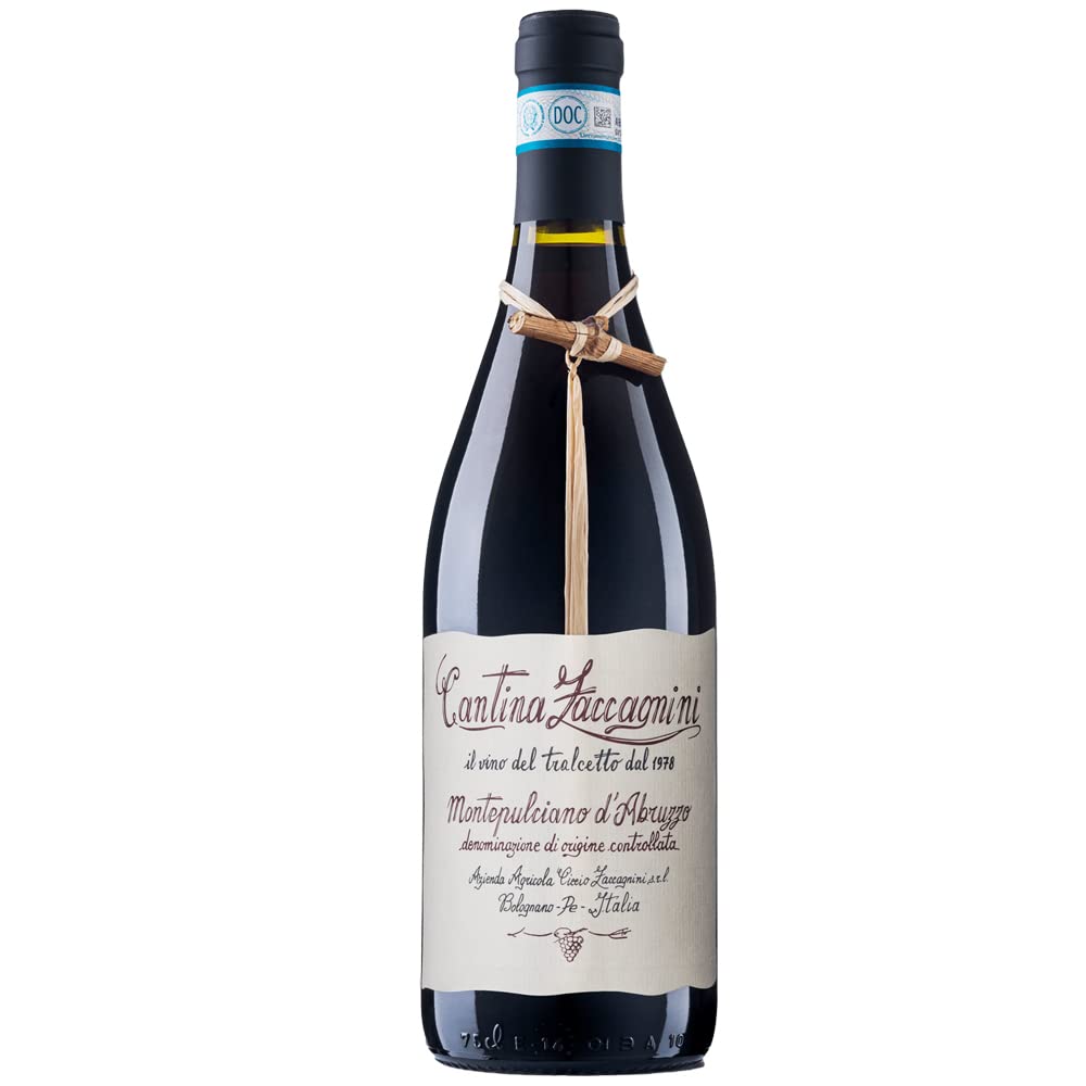 Montepulciano d'Abruzzo Doc | Cantina Zaccagnini | Vino Rosso Abruzzese | 6 Bottiglie da 75 Cl | Idea Regalo