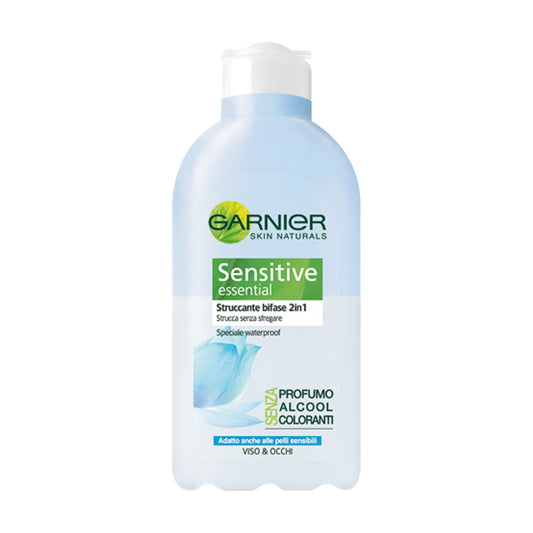 Garnier Sensitive 2 in 1 Essential Struccante Bifase Adatto per Pelli Sensibili - 200 ml