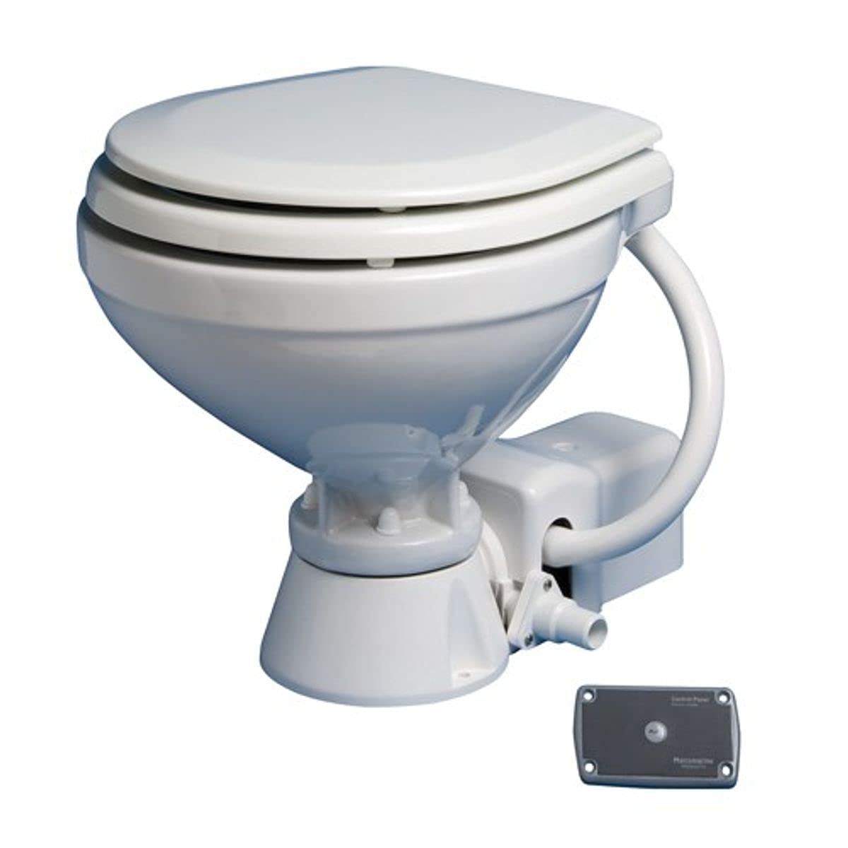 Ocean Tech Toilette compatta standard elettrica di legno 12v con il pannello dei pulsanti
