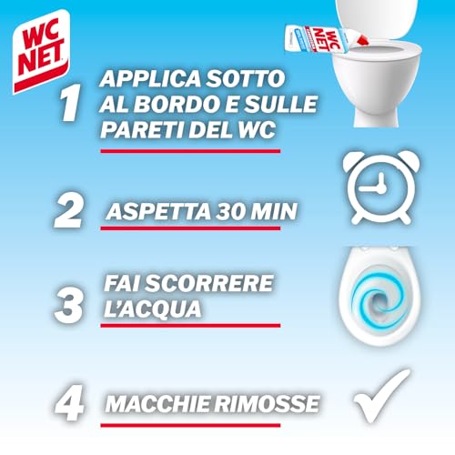 Wc Net - Candeggina Gel Extra White, Detergente per Sanitari e Superfici, Fragranza Ocean Fresh, 700 ml x 3 Confezioni