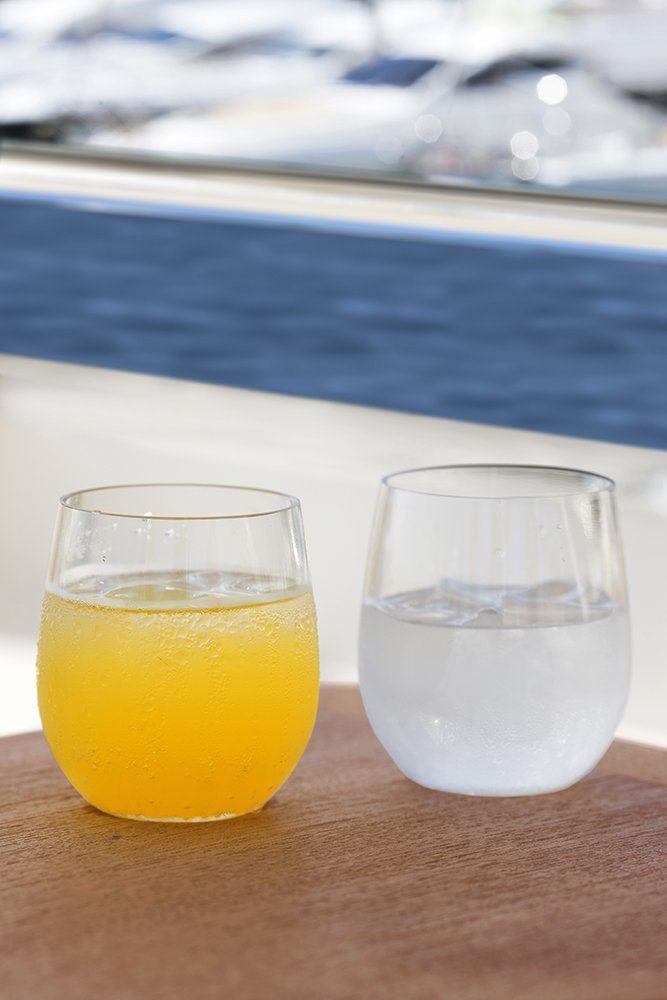 Marine Business 28106 Clear Set da 6 Bicchieri, Medi, Completamente Trasparenti Infrangibili in Tritan, con Base Antiscivolo