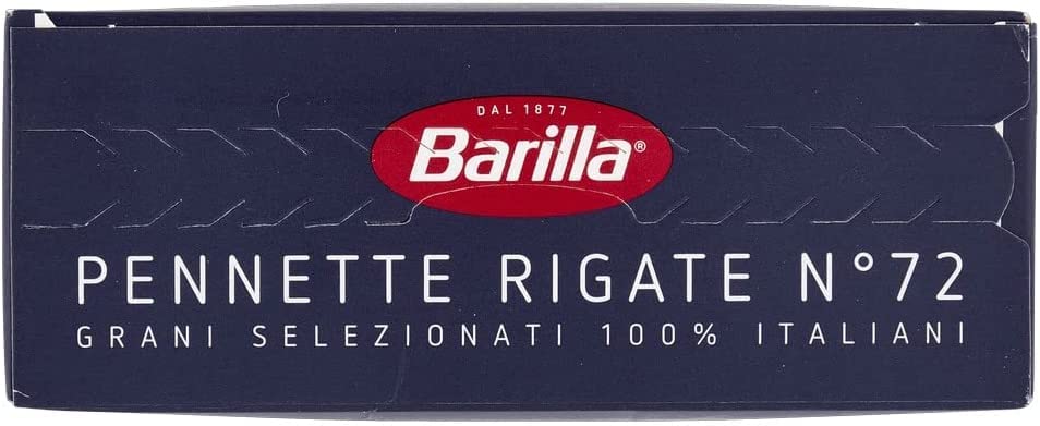 10x Barilla Pennette Rigate Italian Pasta No. 72. 500 g