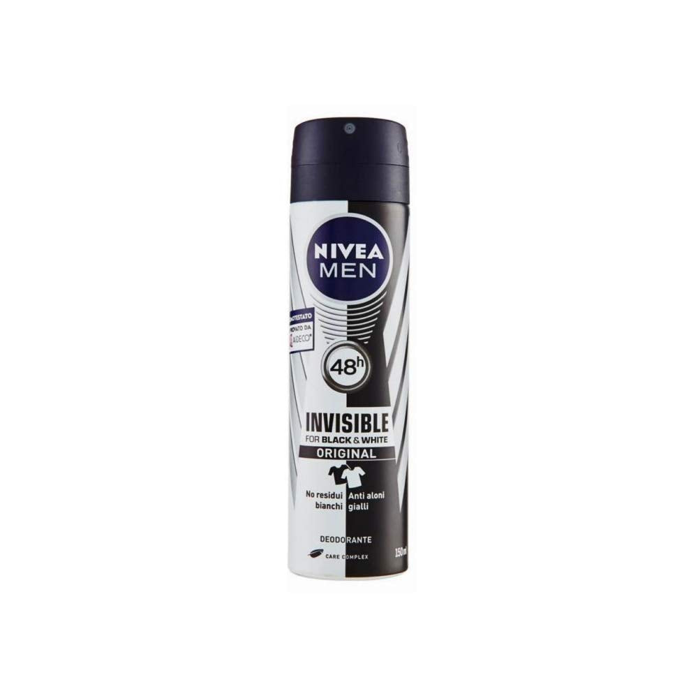 6 X Nivea Men Invisible For Black & White Deodorante Spray 150 ml