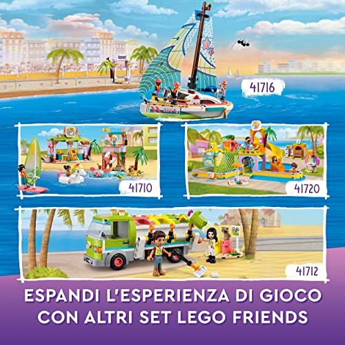LEGO 41716 Friends L’Avventura in Barca a Vela di Stephanie, Set di Costruzioni con Imbarcazione Giocattolo, Giochi per Bambini e Bambine, Idee Regalo