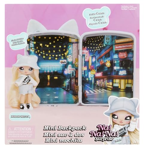 Na Na Na Surprise Mini Backpack Serie 2 - Marisa Mouse - Bambola Fashion e Zaino in Peluche Grigio - Ideale per Età 4+