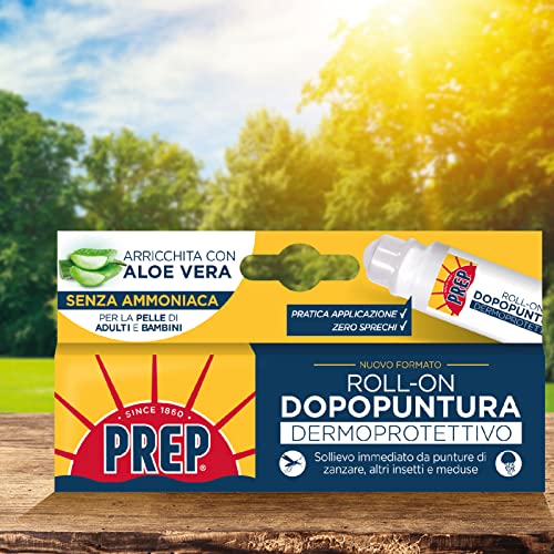 Prep, Penna Roll-On Dopopuntura, Azione Lenitiva e Idratante, Dona Sollievo Immediato dal Prurito per Puntura di Zanzara, Formula Anti-Prurito