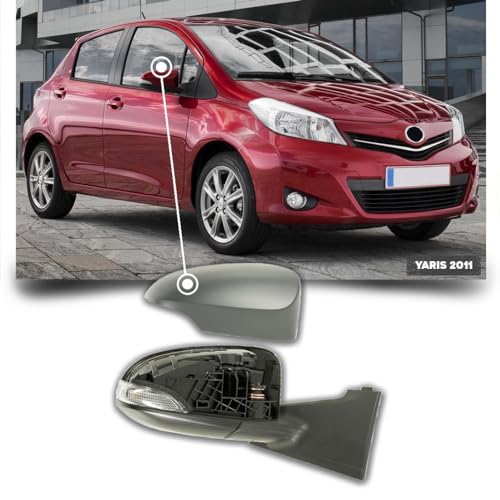 CG94 - Calotta da Verniciare - Compatibile per Auto T. YARIS 2011 - T. AURIS 2011-2013 - Adattabile su Modello OEM e VM - 5 Attacchi di Fissaggio