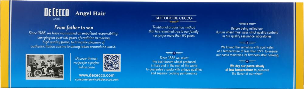 De Cecco Pasta Angel Hair - Confezione da 6