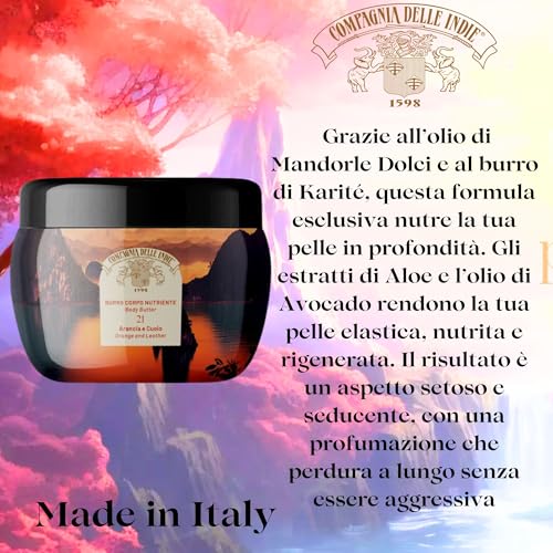 Compagnia delle Indie - Burro Corpo - Burro Corpo Profumato - Burro Corpo Solido - Burro Corpo Pelli Delicate - Formato 250 ml