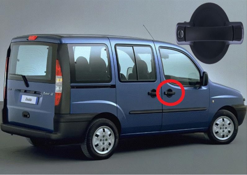 CG94 MANIGLIA ESTERNA POST. COMPATIBILE DOBLO' 2000-2005 NERA CON FORO BLOCCHETTO CHIAVE LATO DX