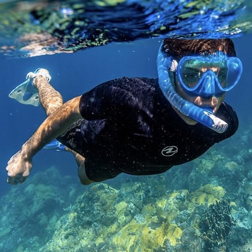 Aqualung Combo Nabul, Maschera + Snorkel, escursioni acquatiche, snorkeling per adulti, uomini e donne, con visione a 180°, protezione UV, lenti antiappannamento e antigoccia