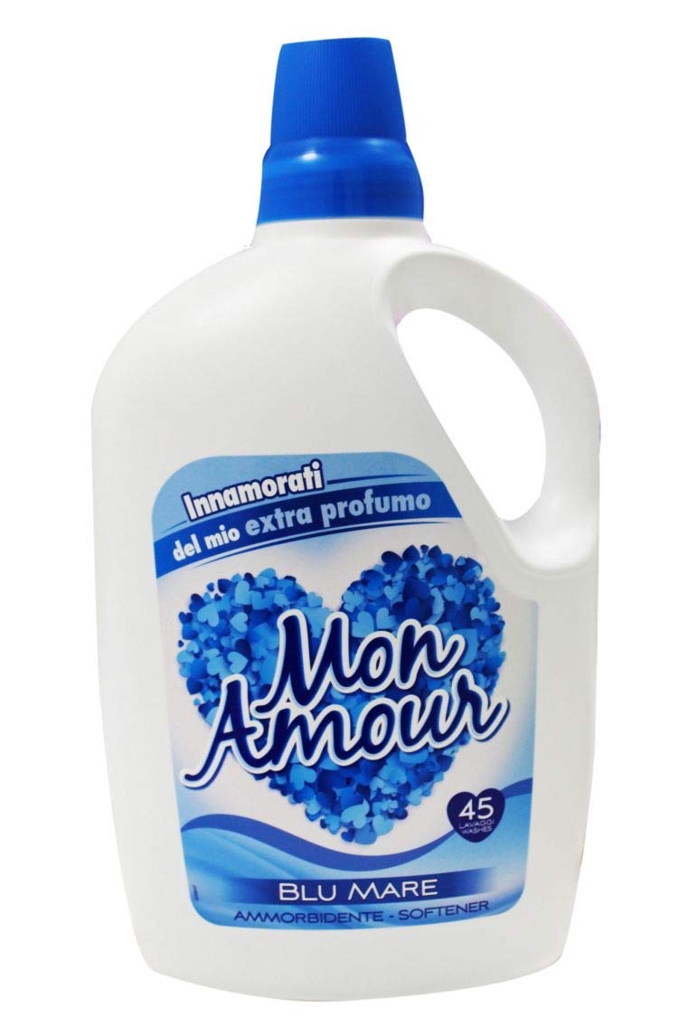 3 X Felce Azzurra Mon Amour Blu Mare Freschezza Ammorbidente profumato 3L, Liquido, Bergamotto