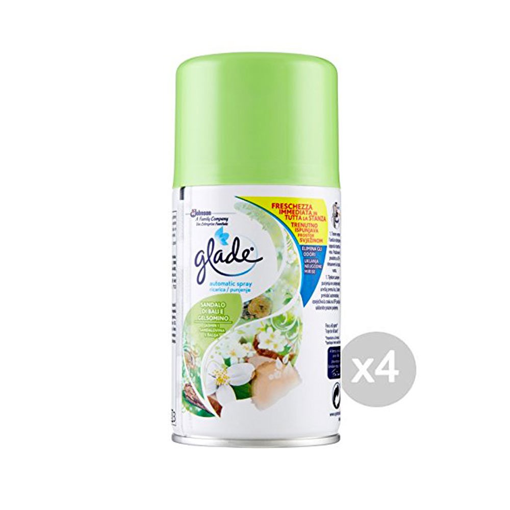 4 x GLADE Deod.Amb.Automatic Spray Ricarica Sandalo B&Gels.269Ml
