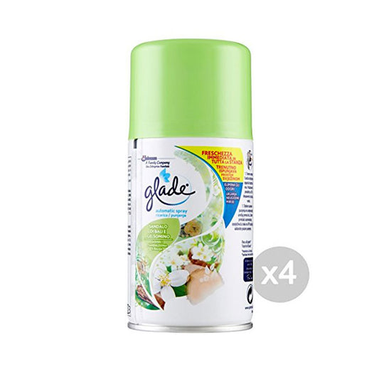 4 x GLADE Deod.Amb.Automatic Spray Ricarica Sandalo B&Gels.269Ml