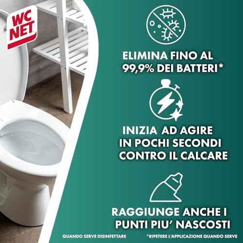 Wc Net - Disincrostante Disinfettante Gel per Sanitari e Superfici, Pulitore Liquido per Wc, 700 ml x 3 Confezioni