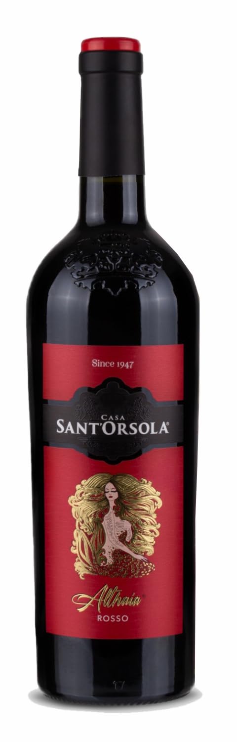 Casa Sant'Orsola - Althaia Vino Rosso e Bianco in Confezione Regalo con Gessetti, Selezione di Uva Italiana, 2x750ml