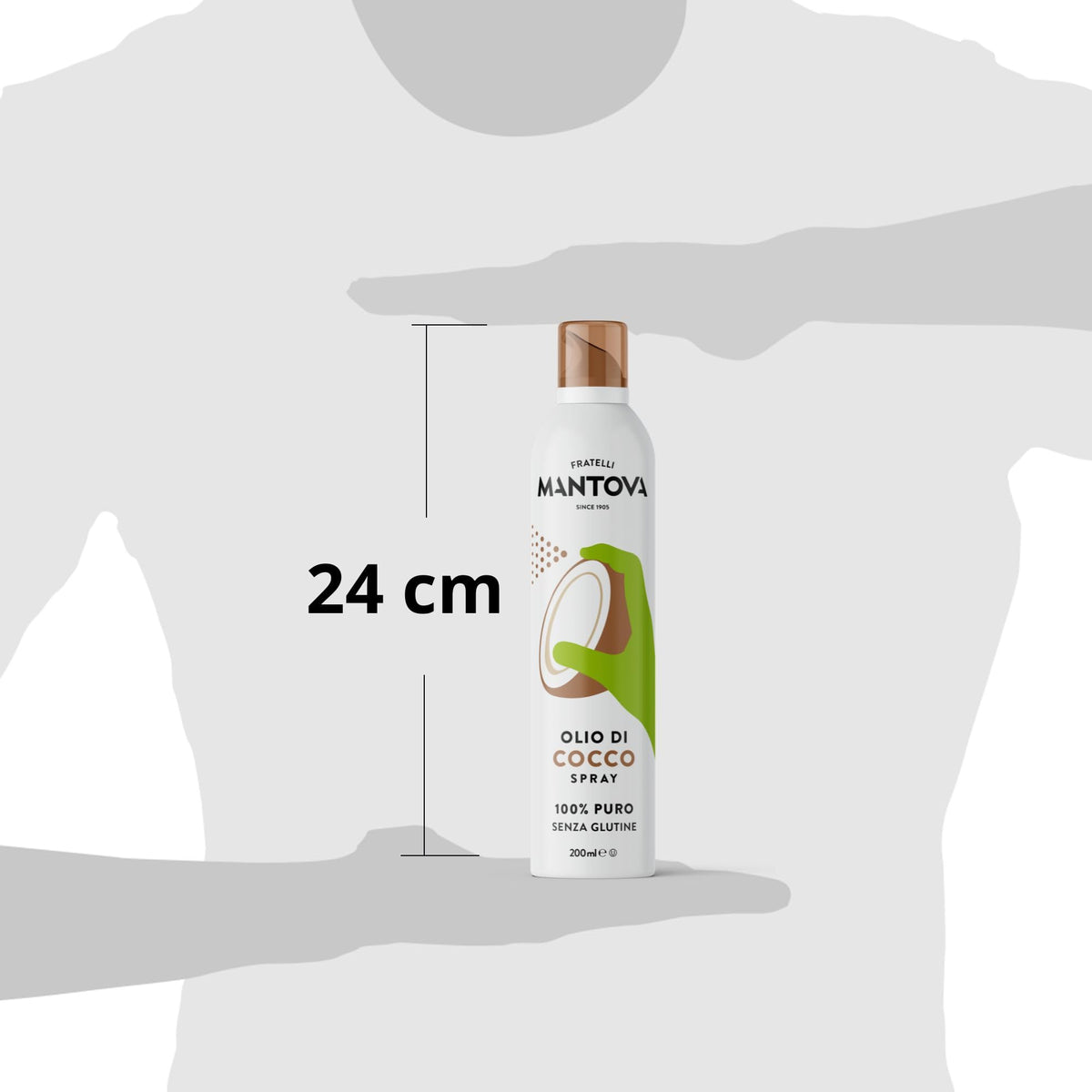 Olio di Cocco Spray 6X200ml - Olio Spray nutraceutico – Salute & Benessere - Sprayleggero – 100% Naturale,100% Leggero, 100% Facile - Con lo spray risparmi fino al 90% di prodotto