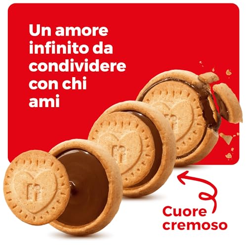 Nutella Biscuits Tubo - Croccanti Biscotti con un Cremoso Ripieno di Nutella, con Farina di Frumento e Zucchero di Canna, Ideali come Colazione, Snack e Merenda, 1 Confezione da 166 gr