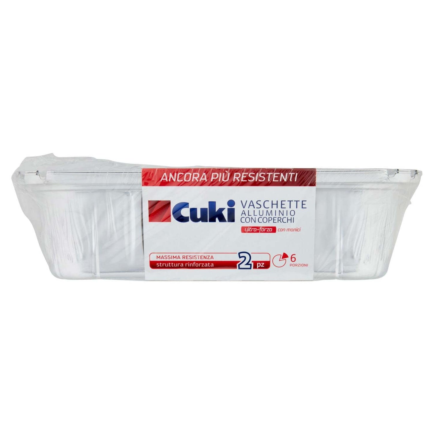 Cuki Supporto in alluminio con coperchio Rs99, 6 porzioni, 2 pezzi