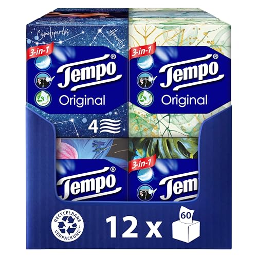 Tempo Fazzoletti Natural & Soft 60 unità (Confezione da 12)