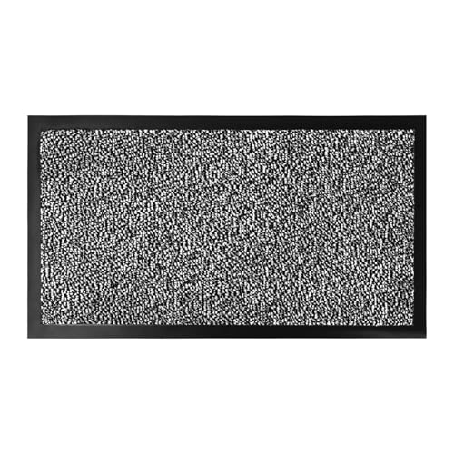 VELCOC - Zerbino Nevada da Interno in Polipropilene con Fondo Vinile, Tappeto con Disegno Melange, Antiscivolo e Resistente, Elevata Capacità di Assorbenza