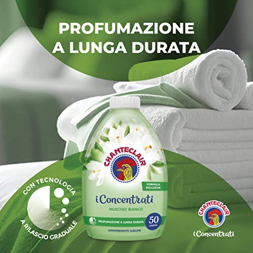 Chanteclair - Ammorbidente "I Concentrati", Muschio Bianco, Protegge la morbidezza del bucato, Profumo Intenso e Persistente sui Capi